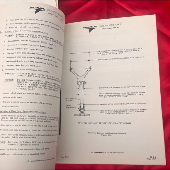 Gulfstream V Maintenance Manual 1977 Vol 1 & 2 Grumman Aircraft Tech Set - Picture 6 of 7
